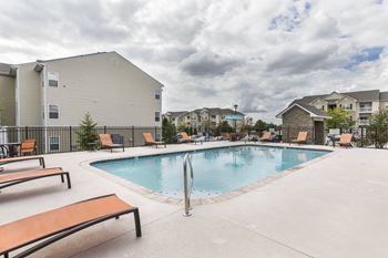 Private pool with expansive sun deck